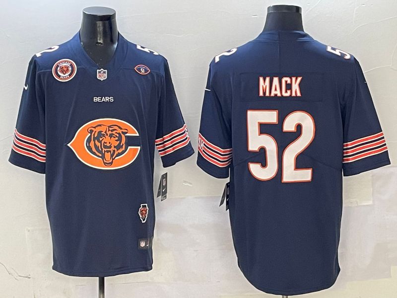 Men Chicago Bears #52 Mack Blue 2025 Nike Limited NFL Jersey style 5